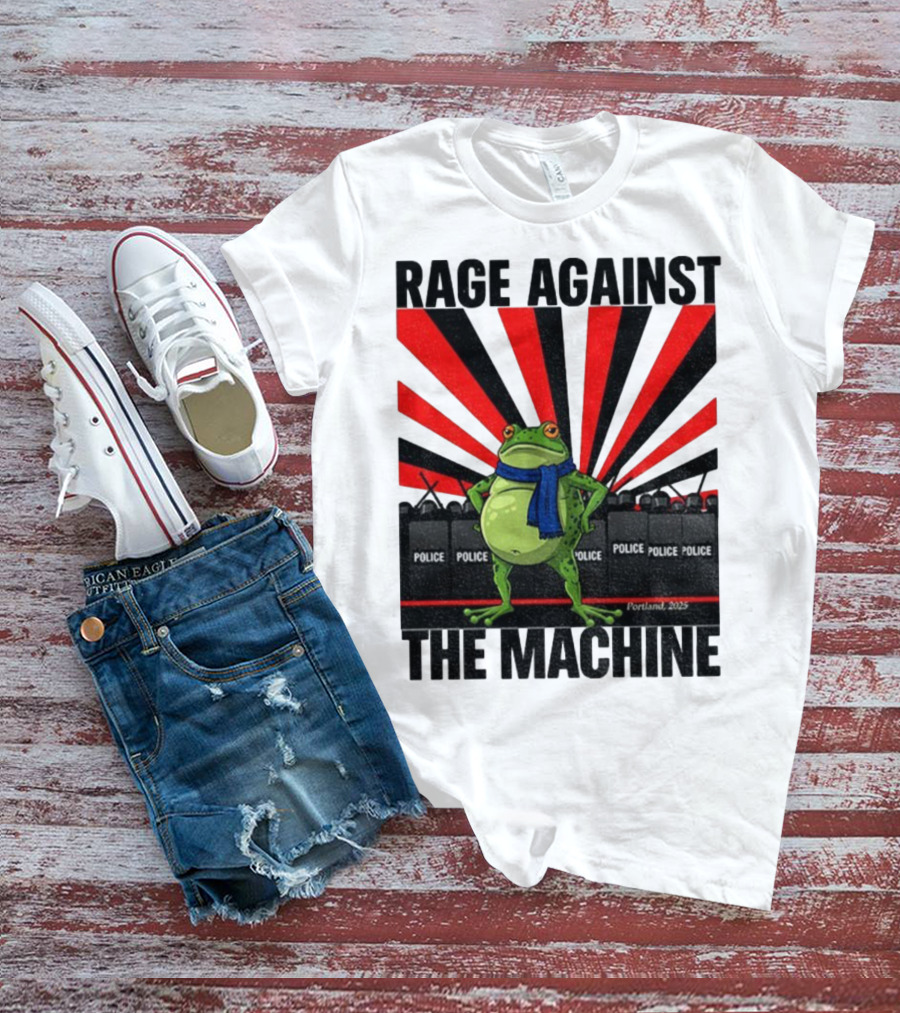 Rage Against The Machine Portland Frog Police 2025 Anti Trump Vintage T-Shirt