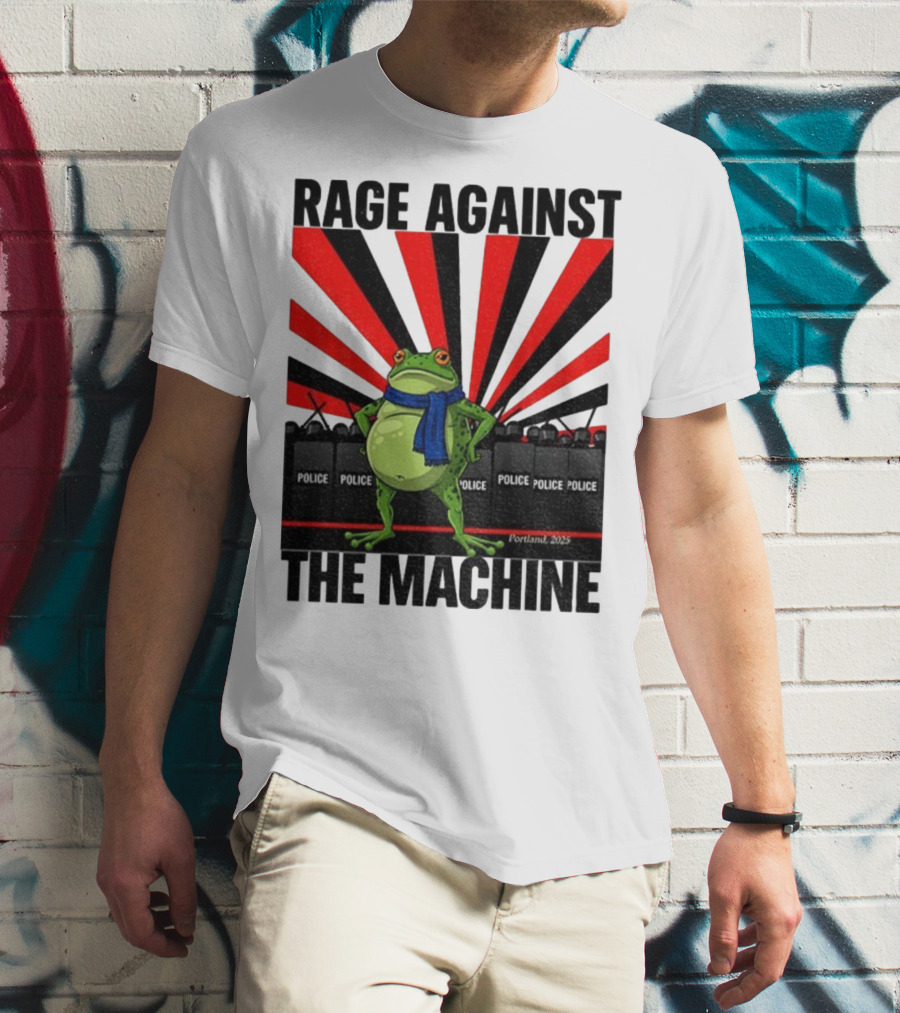 Rage Against The Machine Portland Frog Police 2025 Anti Trump Vintage T-Shirt