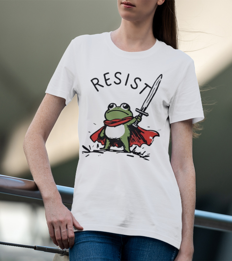 Portland Frog Resist Sword Cape T-Shirt