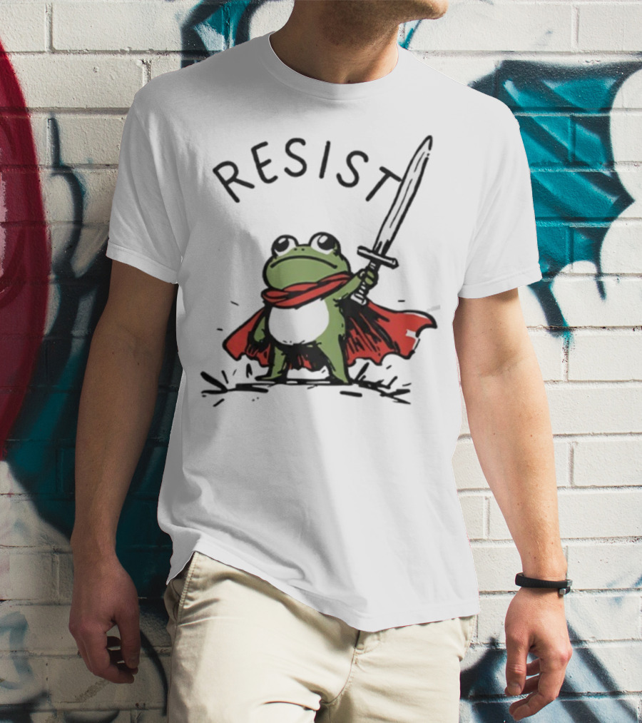 Portland Frog Resist Sword Cape T-Shirt