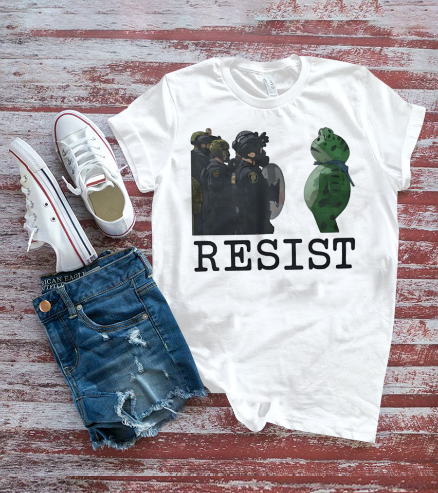 Portland Protest Resist Frog Anti ICE Anti Fascism T-Shirt