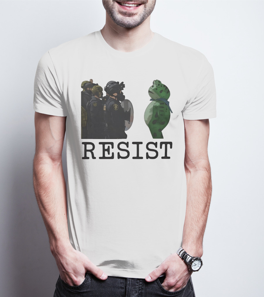 Portland Protest Resist Frog Anti ICE Anti Fascism T-Shirt