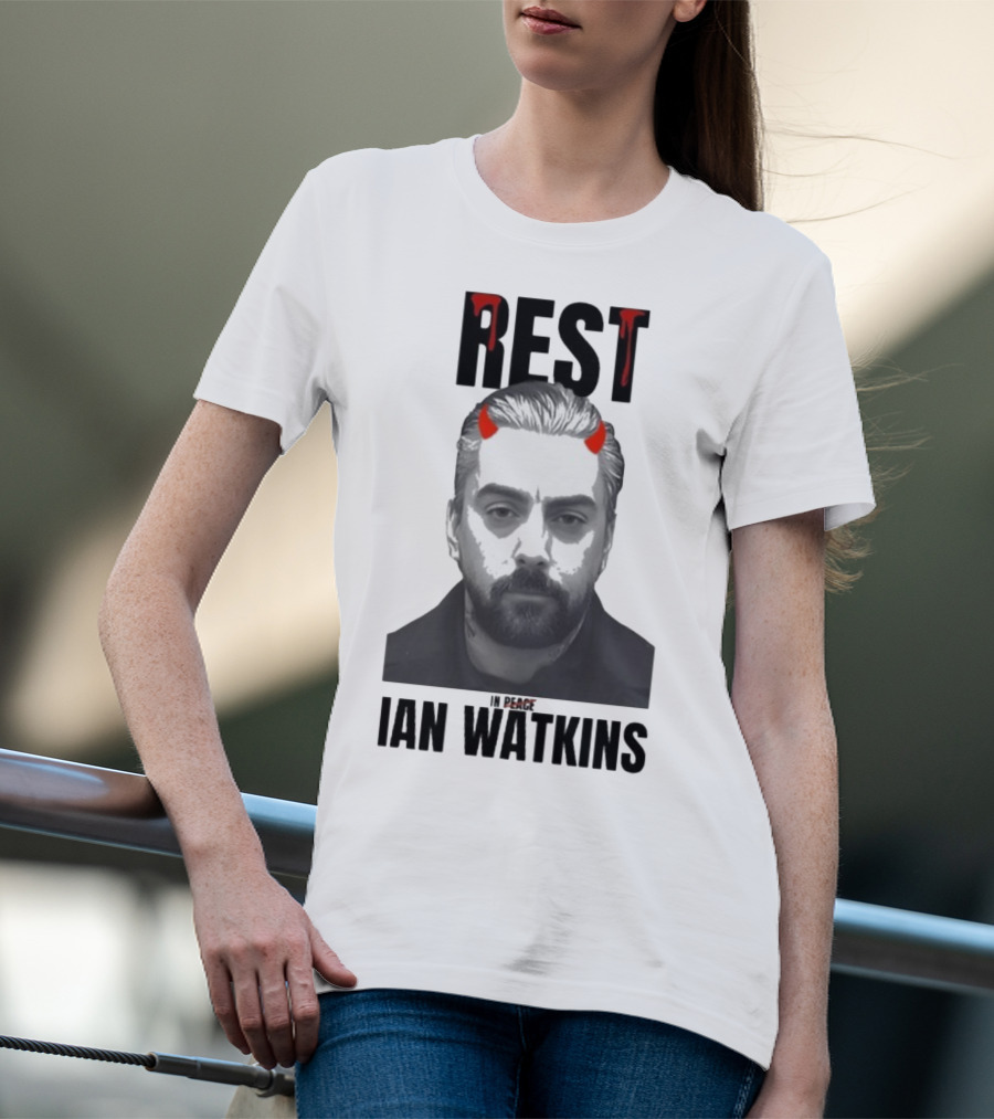 Rest In Peace Ian Watkins Devil Horns Image T-Shirt