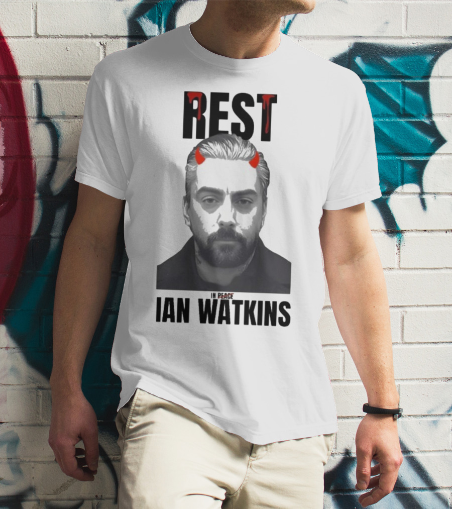 Rest In Peace Ian Watkins Devil Horns Image T-Shirt