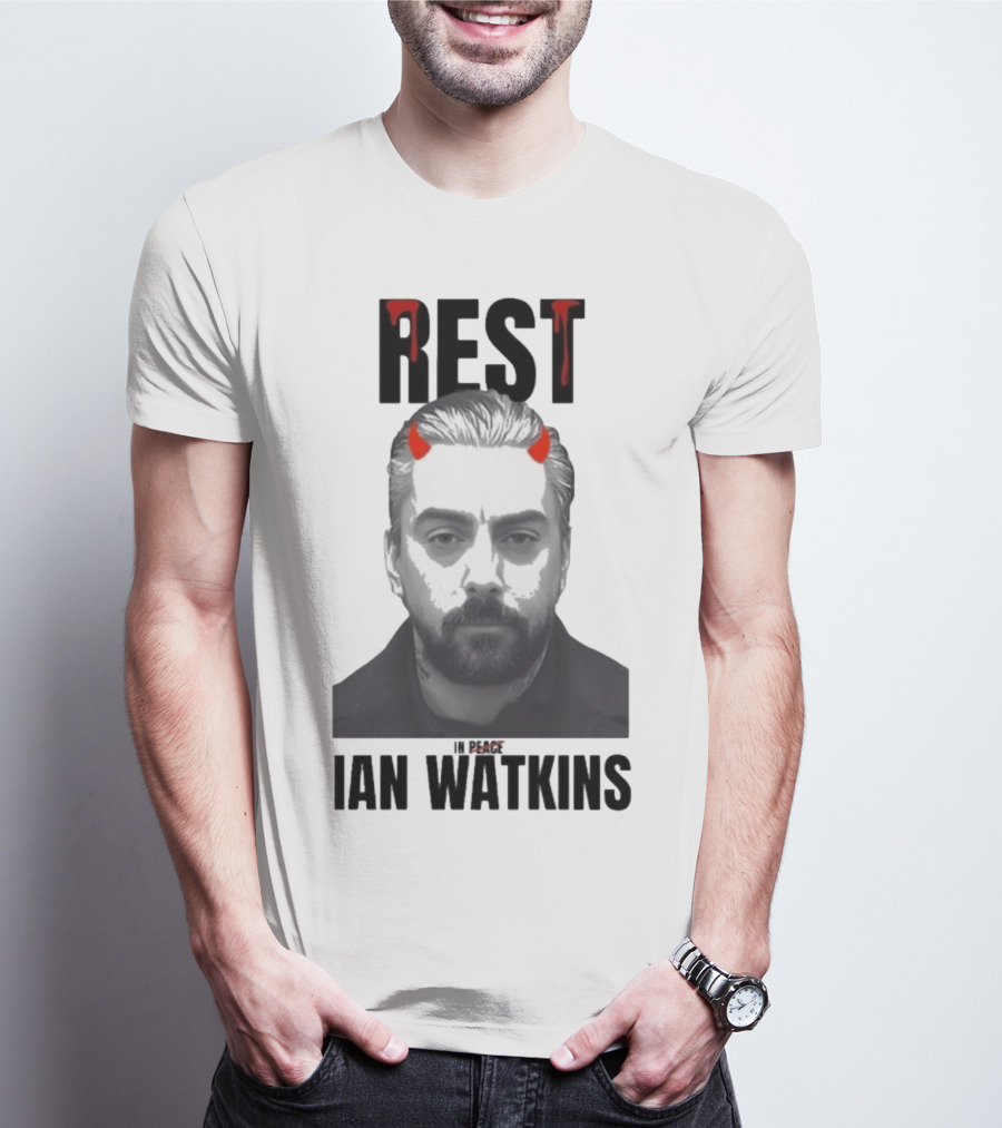 Rest In Peace Ian Watkins Devil Horns Image T-Shirt