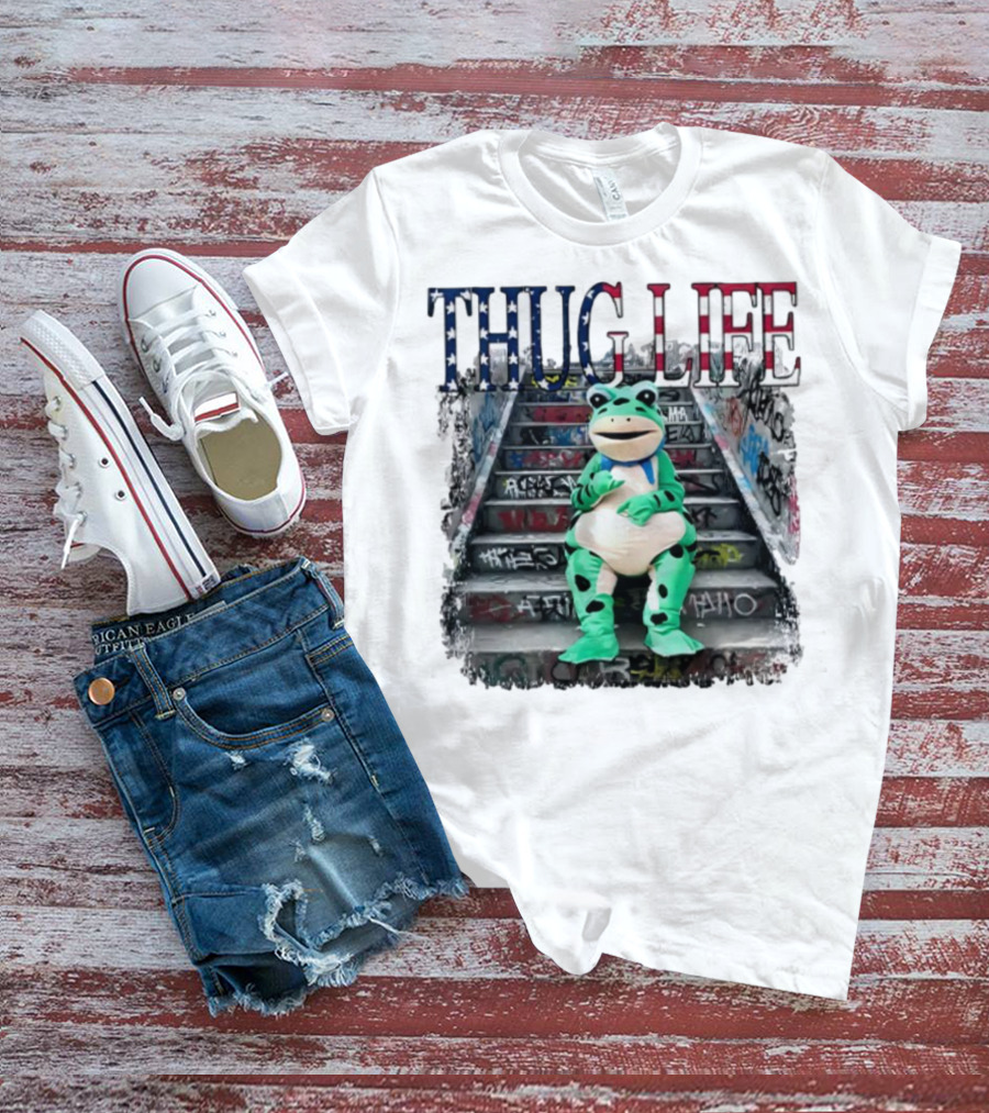 THUG LIFE Frog Costume Graffiti Steps T-Shirt
