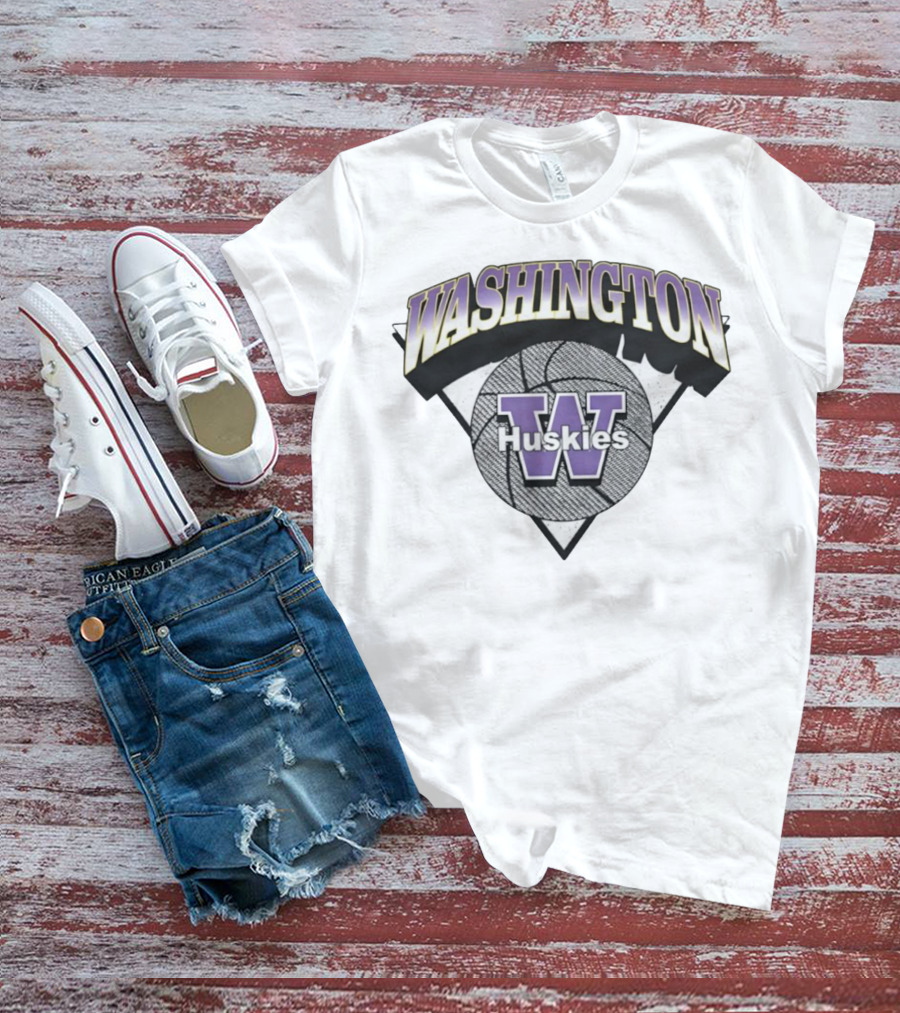 Washington Huskies Basketball Logo W T-Shirt