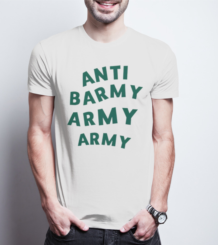 Anti Barmy Army Text Graphic T-Shirt
