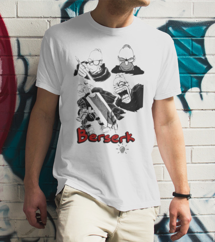 Berserk Guts Homer Simpson Crossover Meme T-Shirt