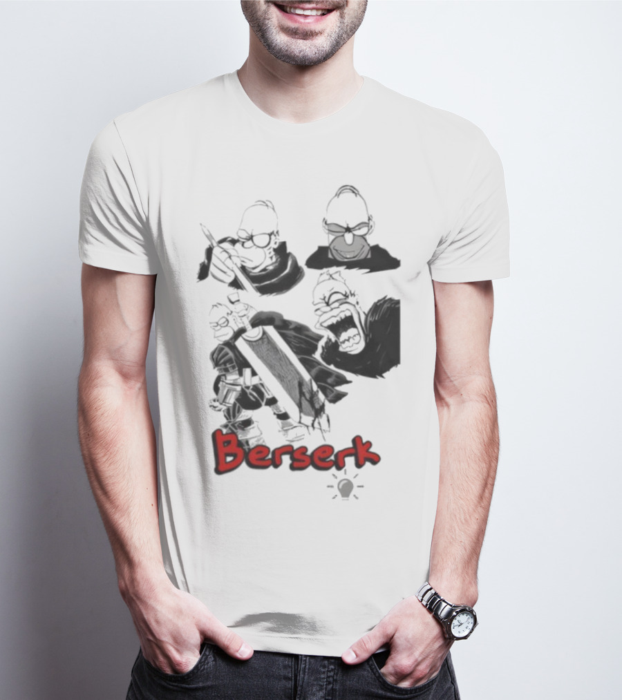 Berserk Guts Homer Simpson Crossover Meme T-Shirt