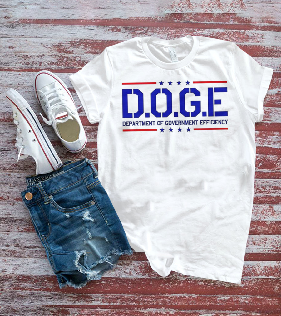 D.O.G.E Department Of Government Efficiency Stars Sarcastic T-Shirt