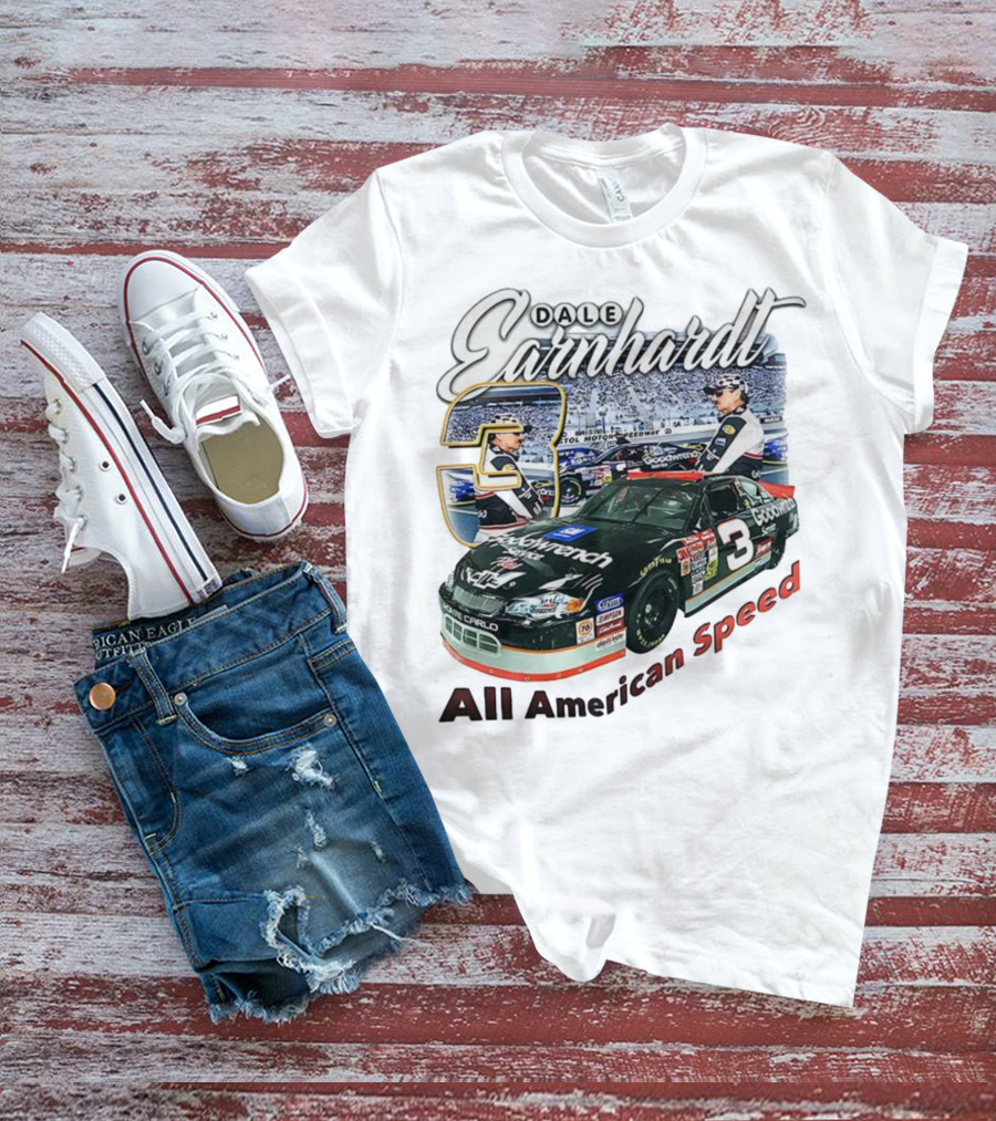 Dale Earnhardt Chevrolet Monte Carlo Number 3 Goodwrench NASCAR All American Speed T-Shirt