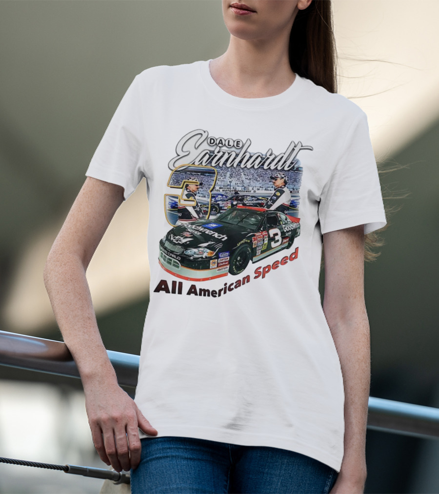 Dale Earnhardt Chevrolet Monte Carlo Number 3 Goodwrench NASCAR All American Speed T-Shirt