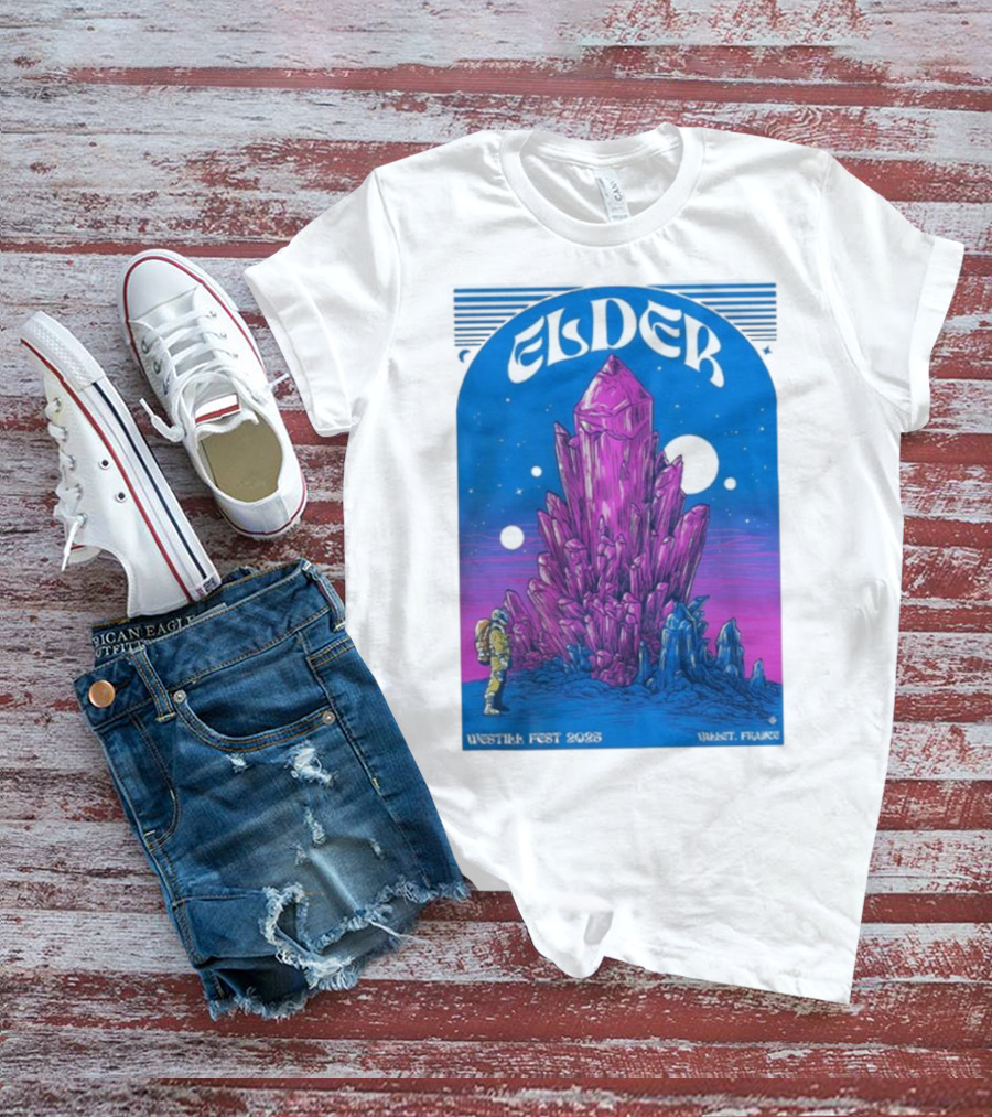 Elder Westill Fest 2025 Vallet France October 31 November 1 Cosmic Crystal Exploration Astronaut T-Shirt