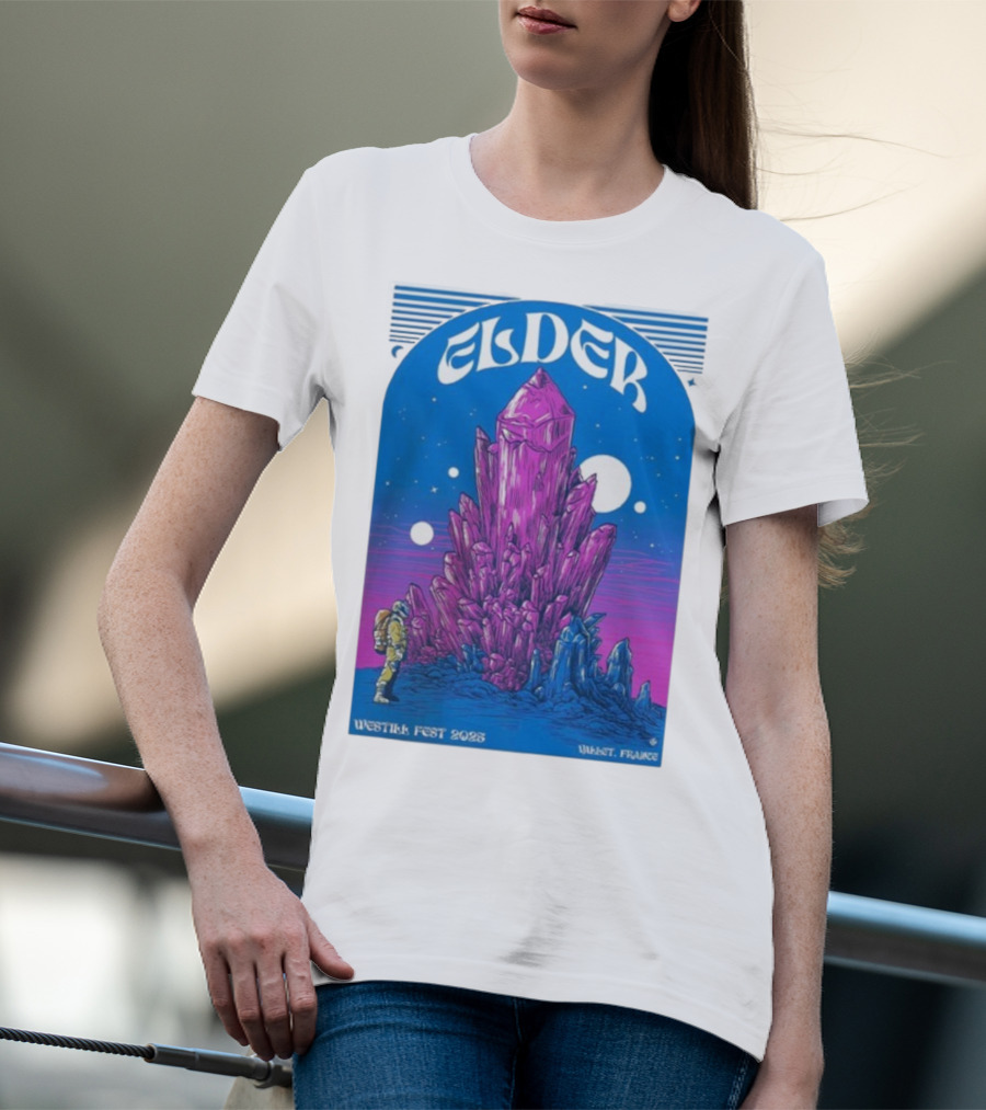 Elder Westill Fest 2025 Vallet France October 31 November 1 Cosmic Crystal Exploration Astronaut T-Shirt