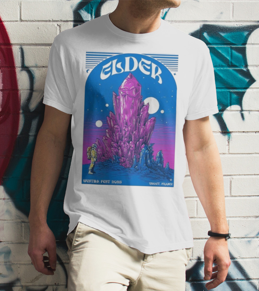 Elder Westill Fest 2025 Vallet France October 31 November 1 Cosmic Crystal Exploration Astronaut T-Shirt