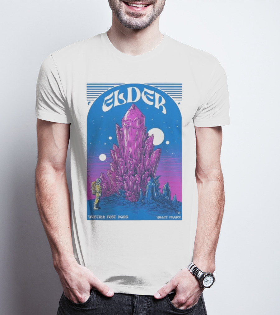 Elder Westill Fest 2025 Vallet France October 31 November 1 Cosmic Crystal Exploration Astronaut T-Shirt