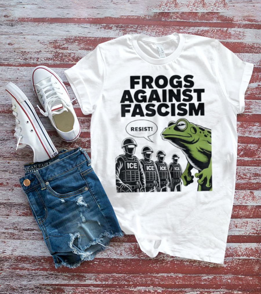 Frogs Against Fascism Resist No Kings USA 50501 T-Shirt