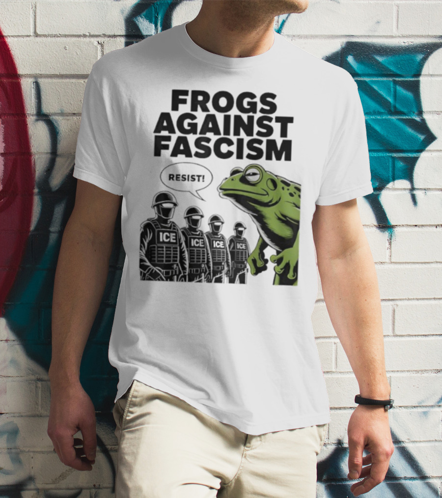 Frogs Against Fascism Resist No Kings USA 50501 T-Shirt
