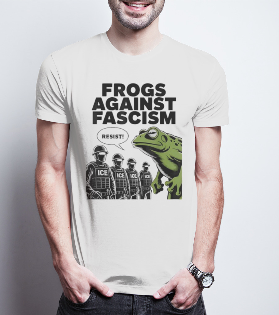 Frogs Against Fascism Resist No Kings USA 50501 T-Shirt