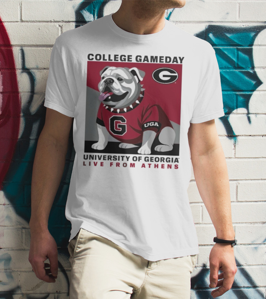Georgia Bulldogs College Gameday University Of Georgia Live From Athens UGA 2025 T-Shirt