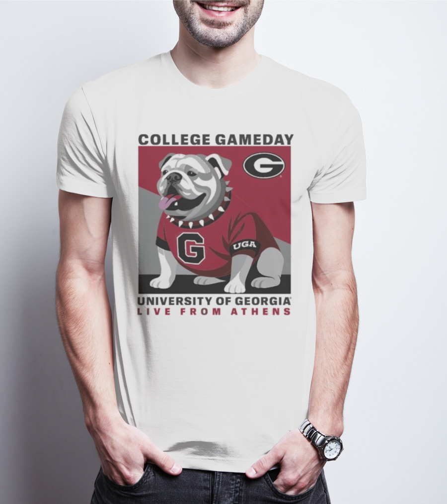 Georgia Bulldogs College Gameday University Of Georgia Live From Athens UGA 2025 T-Shirt