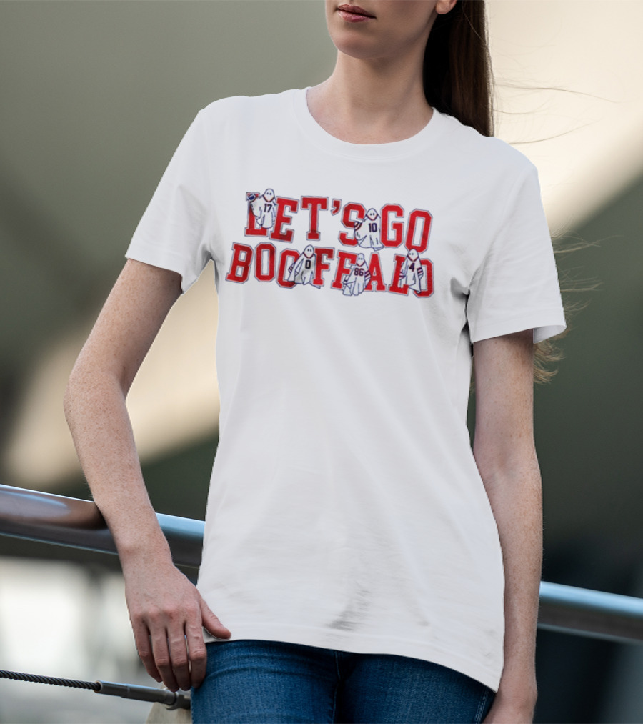 Buffalo Bills NFL 2025 Let's Go Booffalo Ghost Theme T-Shirt