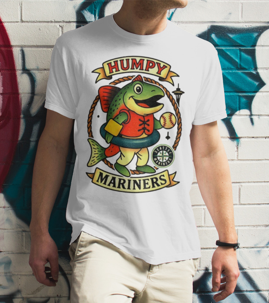 Humpy Salmon Seattle Mariners Mascot MLB Baseball 2025 T-Shirt
