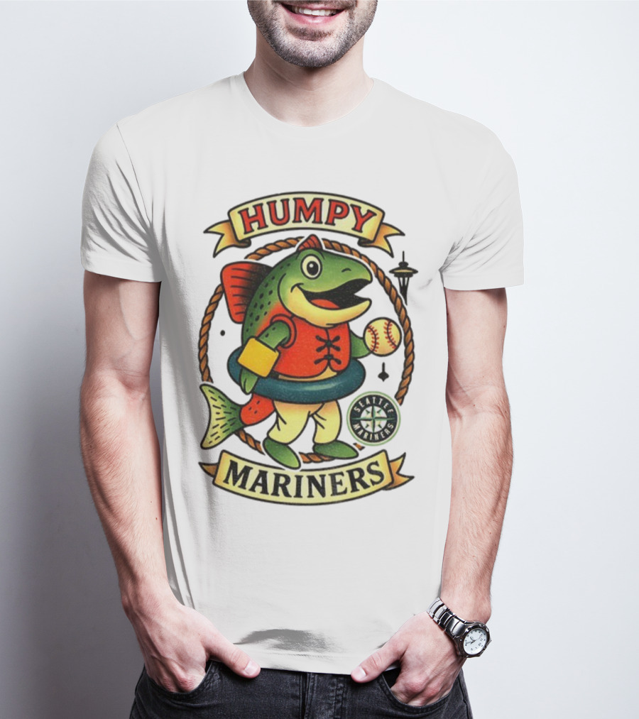 Humpy Salmon Seattle Mariners Mascot MLB Baseball 2025 T-Shirt