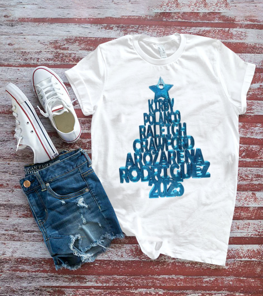 Kirby Polanco Raleigh Crawford Arozarena Rodriguez 2025 Christmas Tree T-Shirt