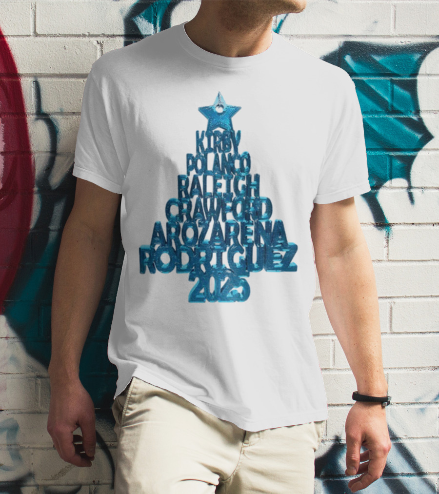 Kirby Polanco Raleigh Crawford Arozarena Rodriguez 2025 Christmas Tree T-Shirt