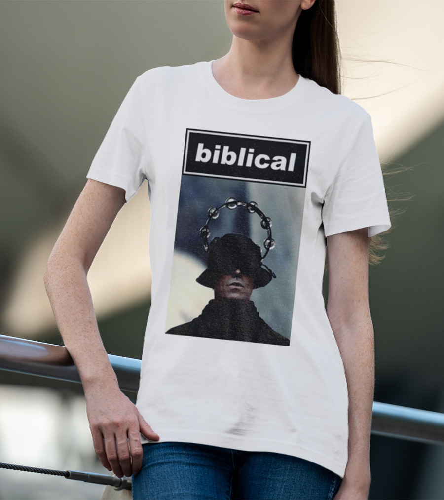 Biblical Liam Gallagher Tambourine Oasis Concert Music Lovers T-Shirt