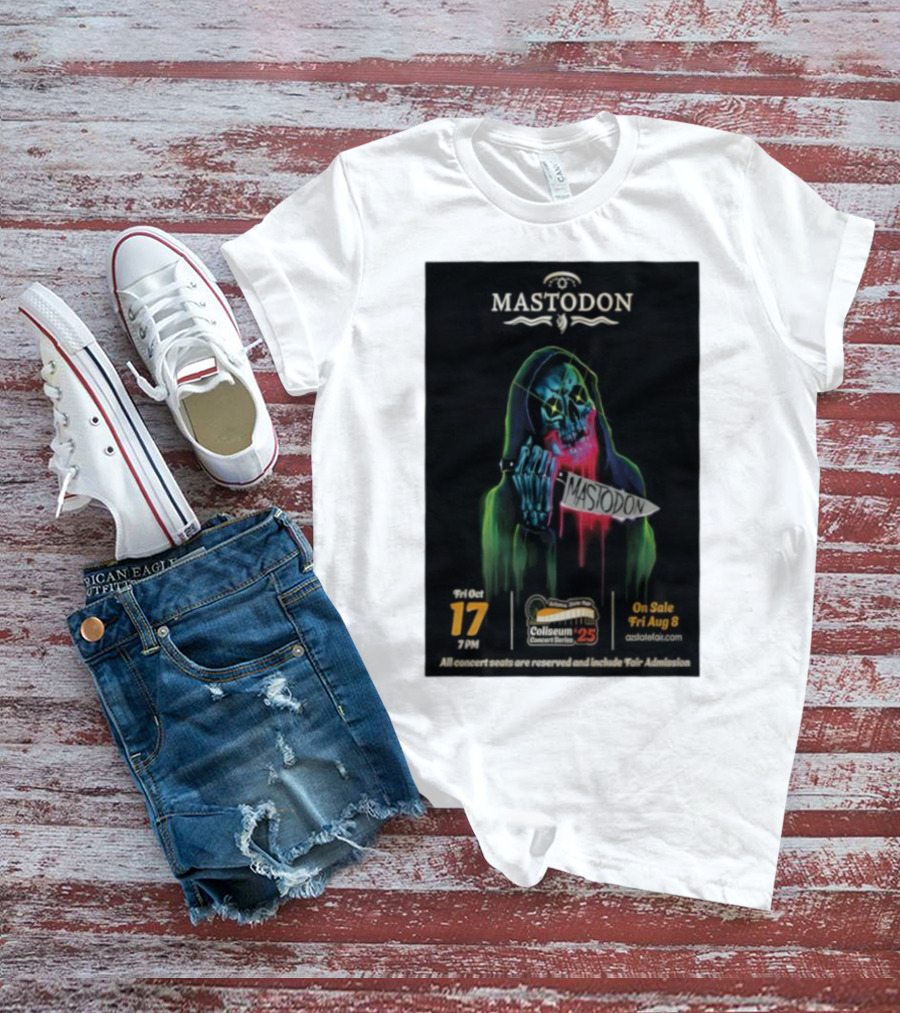 Mastodon Arizona State Fairgrounds 2025 Concert Series October 17 Coliseum T-Shirt