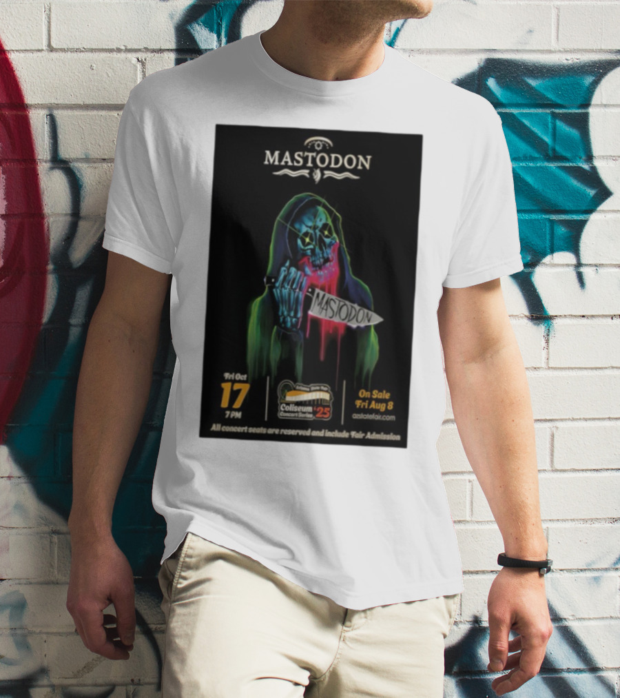 Mastodon Arizona State Fairgrounds 2025 Concert Series October 17 Coliseum T-Shirt