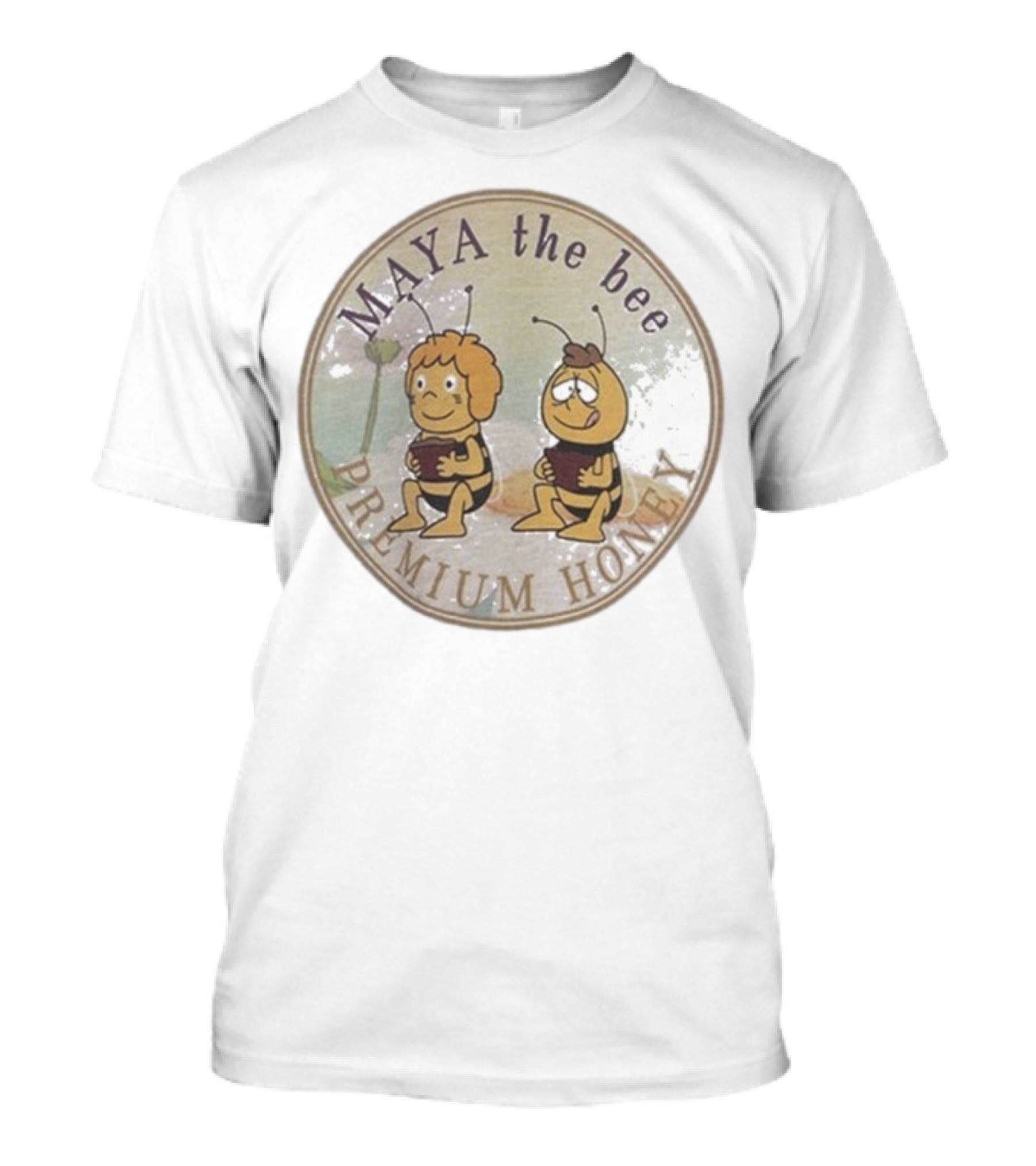 Maya The Bee Premium Honey Badge Featuring Iconic Characters T-Shirt