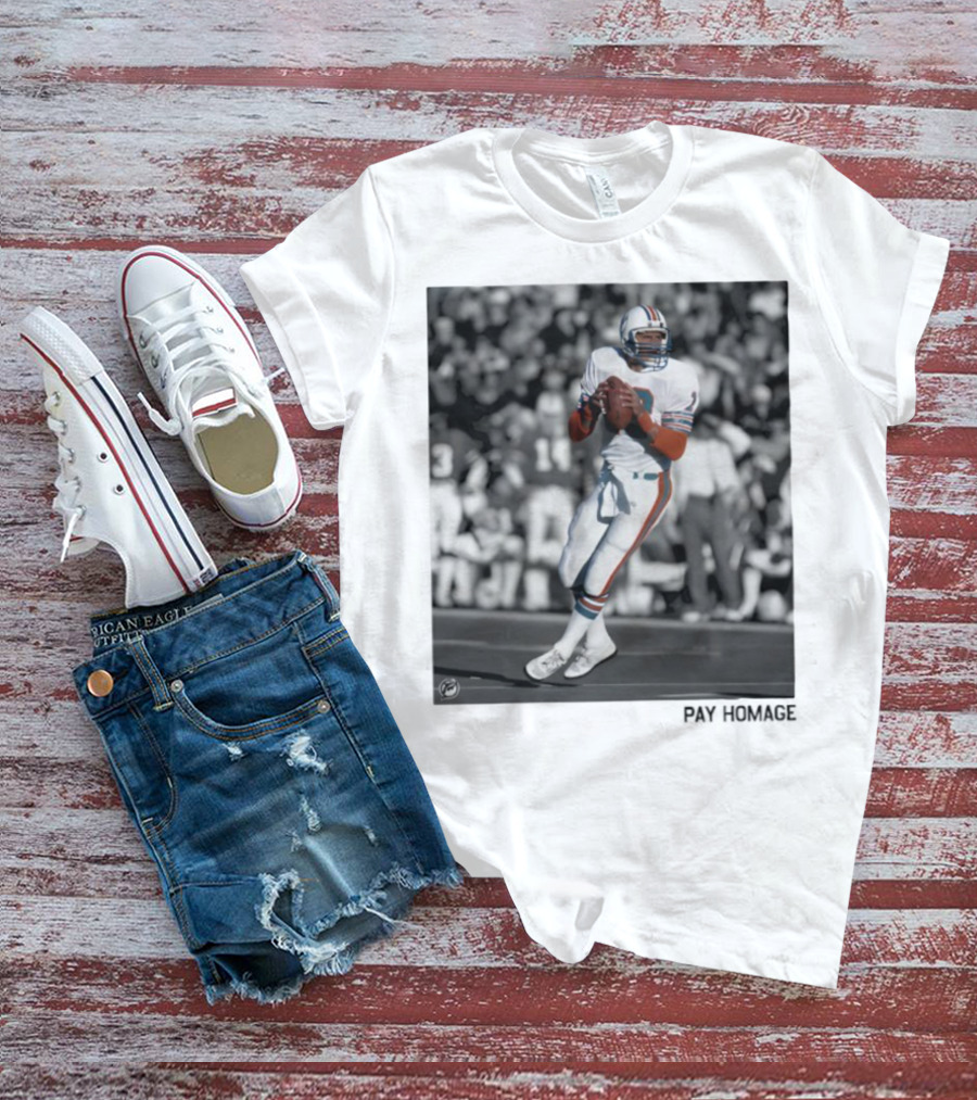Miami Dolphins Dan Marino Ash Retro Football Legend T-Shirt