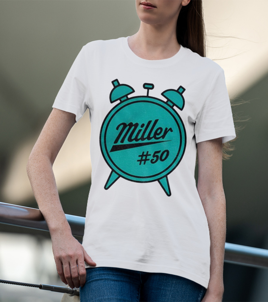 Miller Lite #50 Miller O'Clock Teal Alarm T-Shirt
