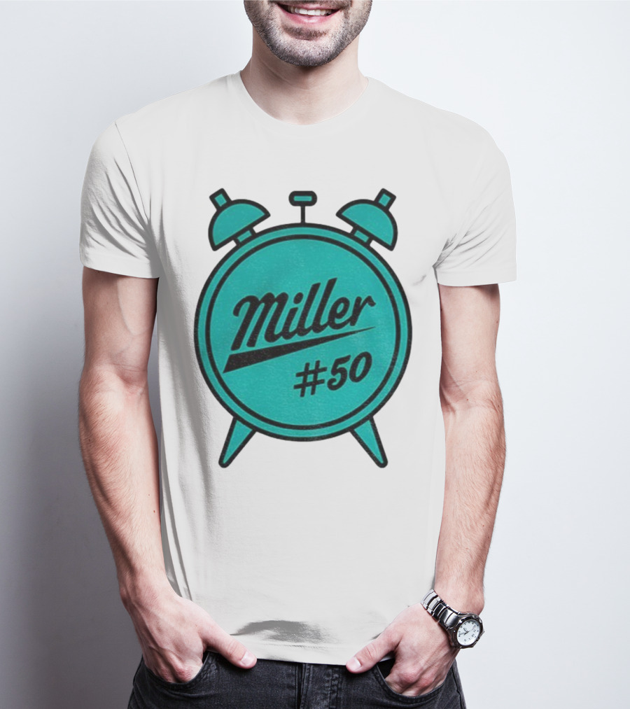 Miller Lite #50 Miller O'Clock Teal Alarm T-Shirt