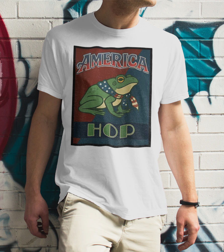 America Frog HOP Patriotic Protest Portland T-Shirt