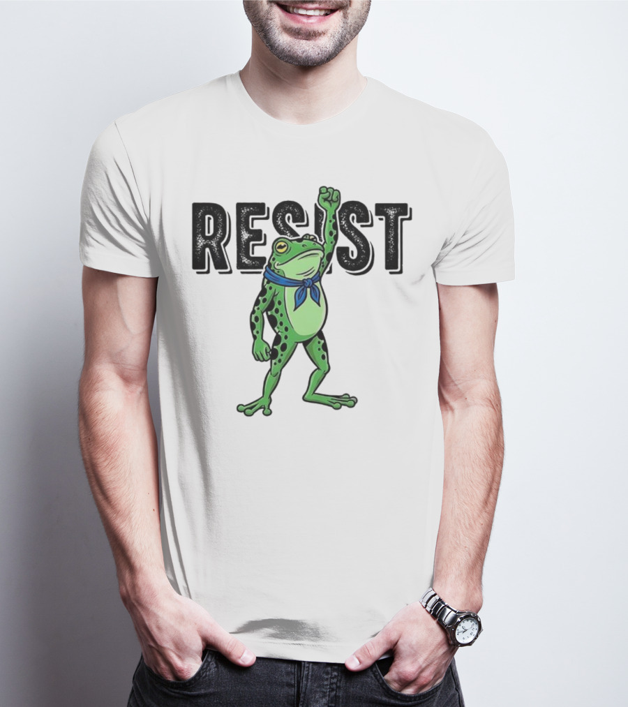Portland Frog Resist Fist Bandana T-Shirt