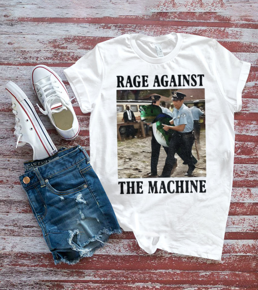 Rage Against The Machine Frog Police Scene Portland T-Shirt