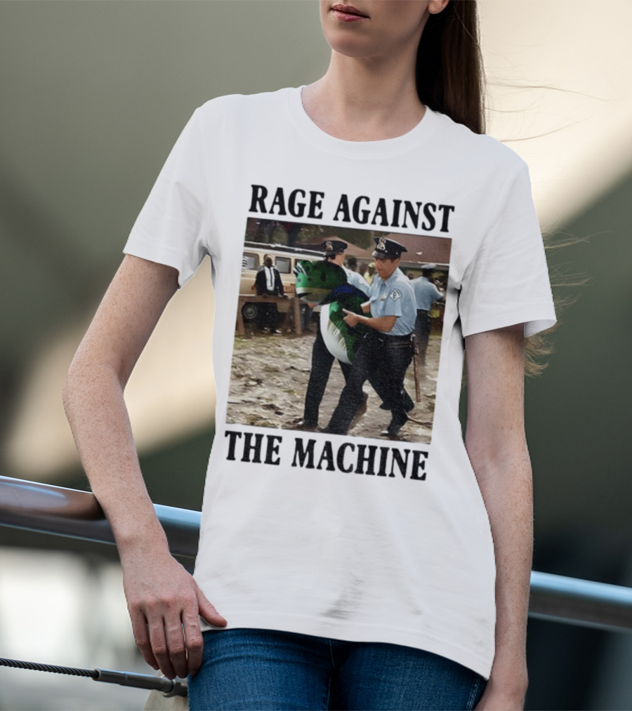 Rage Against The Machine Frog Police Scene Portland T-Shirt