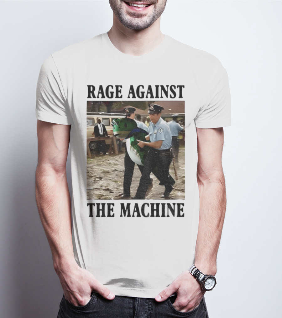 Rage Against The Machine Frog Police Scene Portland T-Shirt