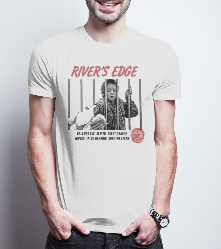 River’s Edge Hallows Eve Slayer Agent Orange Wipers Fates Warning Burning Spear Skulls T-Shirt