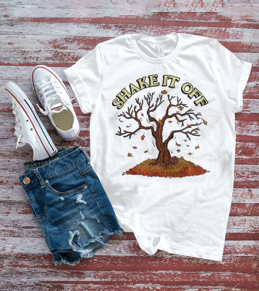 Shake It Off Autumn Leaves Falling Tree T-Shirt