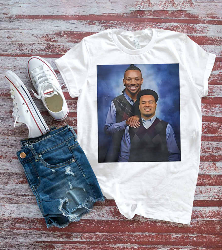 Bijan Robinson Tyler Allgeier Stepbrother Portrait Parody T-Shirt
