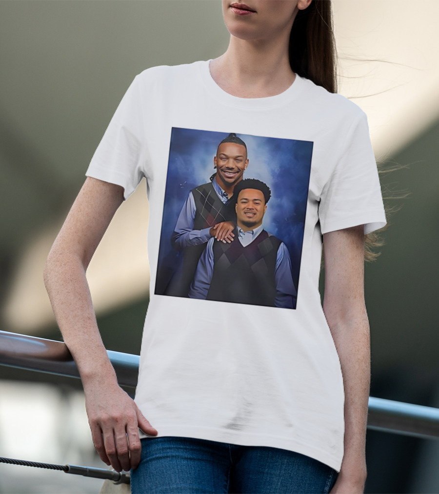 Bijan Robinson Tyler Allgeier Stepbrother Portrait Parody T-Shirt