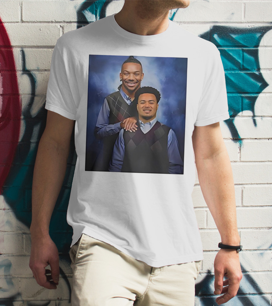 Bijan Robinson Tyler Allgeier Stepbrother Portrait Parody T-Shirt
