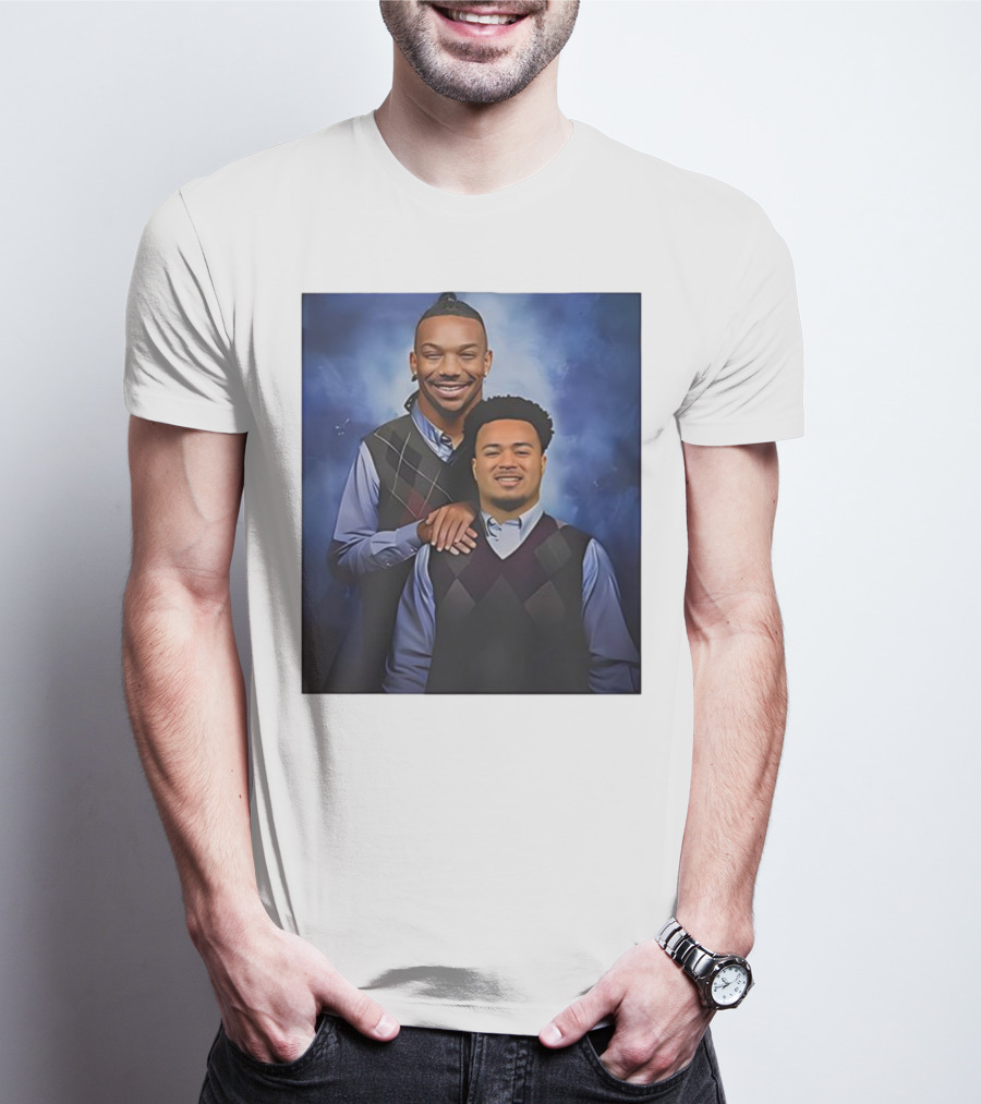 Bijan Robinson Tyler Allgeier Stepbrother Portrait Parody T-Shirt