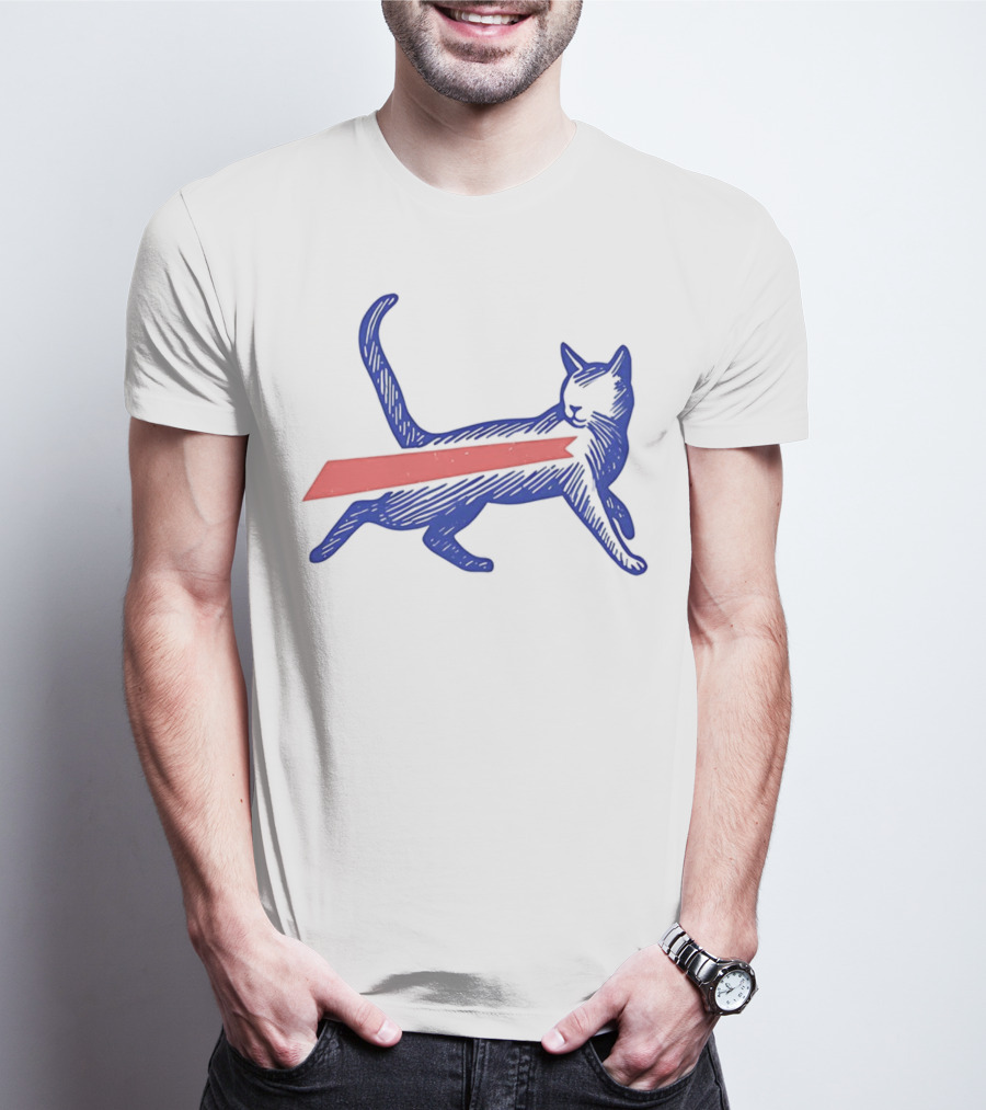 Buffalo Bills Football Cat Logo Design T-Shirt